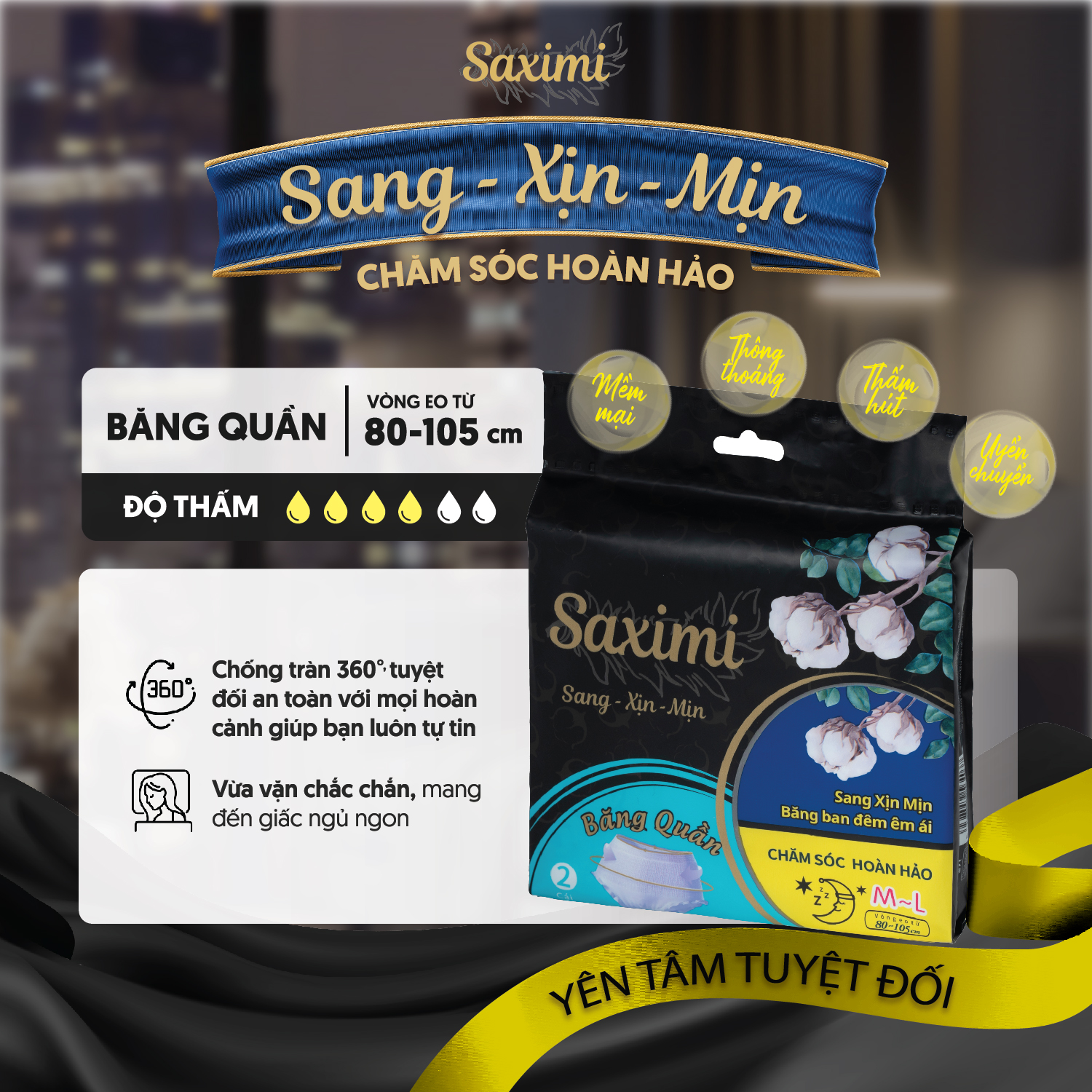 Băng vệ sinh cao cấp Saximi - Băng quần
