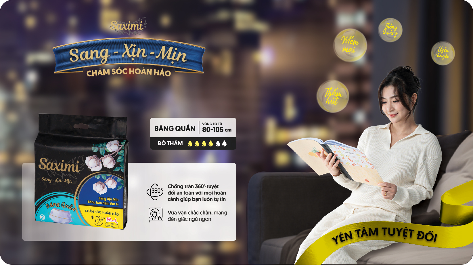 Băng vệ sinh cao cấp Saximi - Băng quần
